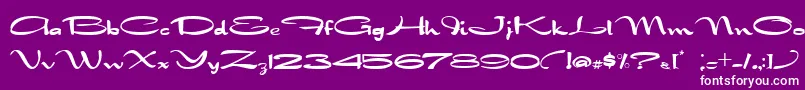 Nadejda Font – White Fonts on Purple Background