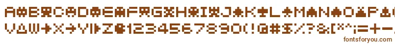 Шрифт 04b 21  – коричневые шрифты на белом фоне