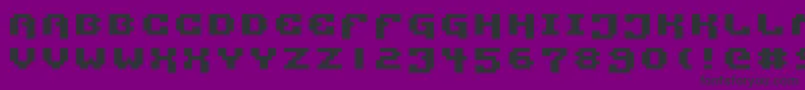 Pixtech2 Font – Black Fonts on Purple Background