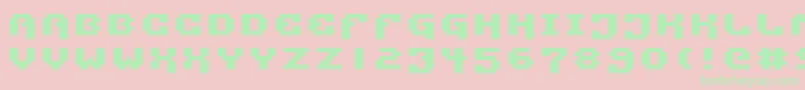 Pixtech2 Font – Green Fonts on Pink Background