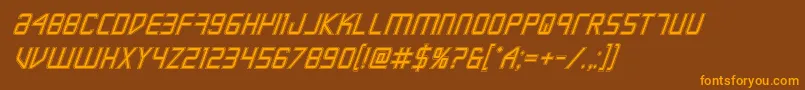 Escapeartistacadital Font – Orange Fonts on Brown Background