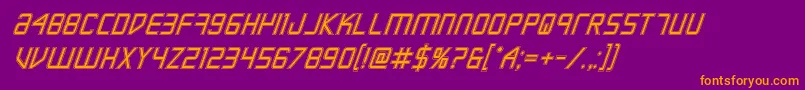 Escapeartistacadital Font – Orange Fonts on Purple Background