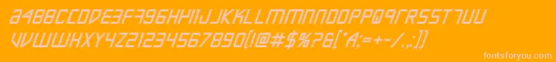 Escapeartistacadital Font – Pink Fonts on Orange Background