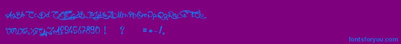 SlowMotion Font – Blue Fonts on Purple Background