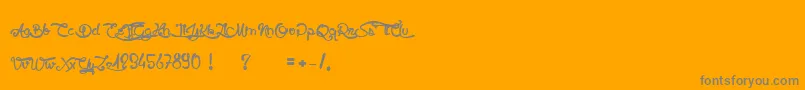 Weitere Informationen zur SlowMotion-Schriftart SlowMotion-Schriftart – Graue Schriften auf orangefarbenem Hintergrund