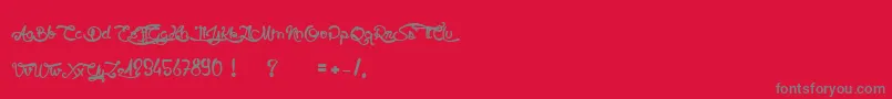 フォントSlowMotion – 赤い背景に灰色の文字
