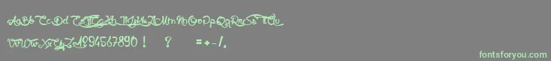 SlowMotion Font – Green Fonts on Gray Background