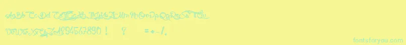 Lisätietoja SlowMotion-fontista SlowMotion-fontti – vihreät fontit keltaisella taustalla