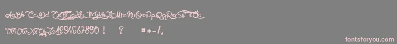 SlowMotion Font – Pink Fonts on Gray Background