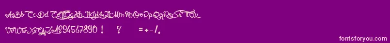 SlowMotion Font – Pink Fonts on Purple Background