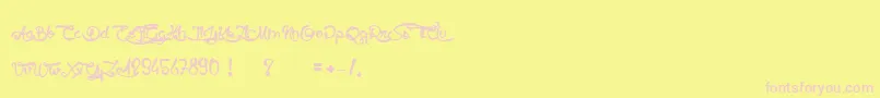 SlowMotion Font – Pink Fonts on Yellow Background