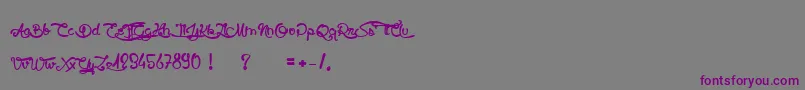 SlowMotion-Schriftart – Violette Schriften auf grauem Hintergrund