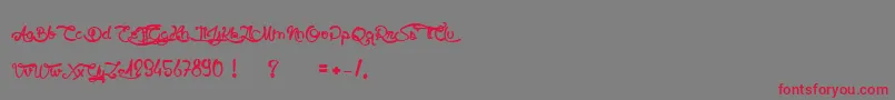 SlowMotion Font – Red Fonts on Gray Background