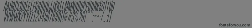 GoboldHighThinItalic Font – Black Fonts on Gray Background