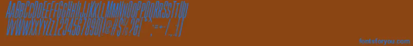 GoboldHighThinItalic Font – Blue Fonts on Brown Background