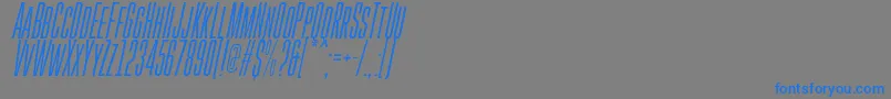 GoboldHighThinItalic Font – Blue Fonts on Gray Background