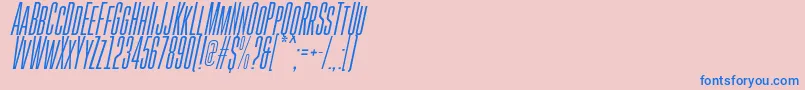 GoboldHighThinItalic Font – Blue Fonts on Pink Background