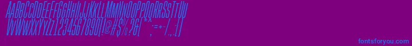 GoboldHighThinItalic Font – Blue Fonts on Purple Background