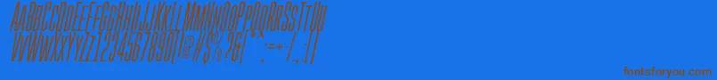 GoboldHighThinItalic Font – Brown Fonts on Blue Background