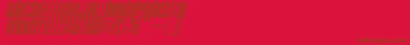 GoboldHighThinItalic Font – Brown Fonts on Red Background