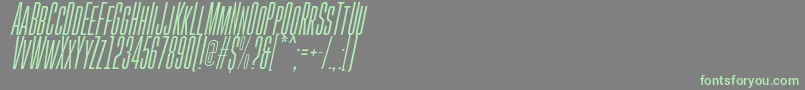 GoboldHighThinItalic Font – Green Fonts on Gray Background