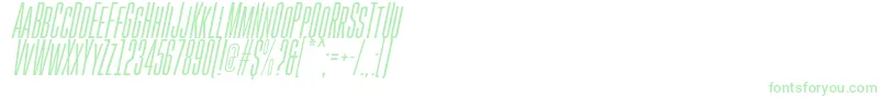 GoboldHighThinItalic Font – Green Fonts on White Background
