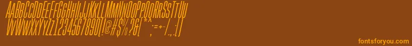 GoboldHighThinItalic Font – Orange Fonts on Brown Background