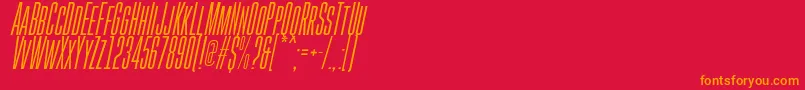 GoboldHighThinItalic Font – Orange Fonts on Red Background