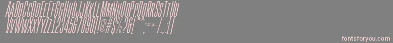 GoboldHighThinItalic Font – Pink Fonts on Gray Background