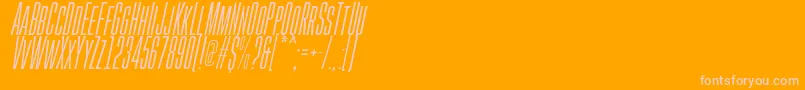 GoboldHighThinItalic Font – Pink Fonts on Orange Background