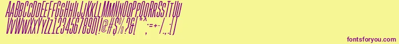 GoboldHighThinItalic Font – Purple Fonts on Yellow Background