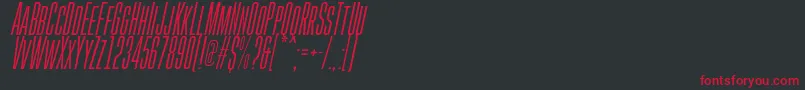 GoboldHighThinItalic-Schriftart – Rote Schriften auf schwarzem Hintergrund