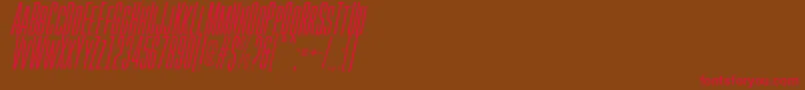 GoboldHighThinItalic Font – Red Fonts on Brown Background