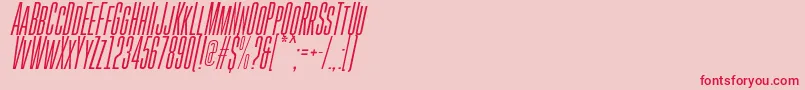 GoboldHighThinItalic-Schriftart – Rote Schriften auf rosa Hintergrund