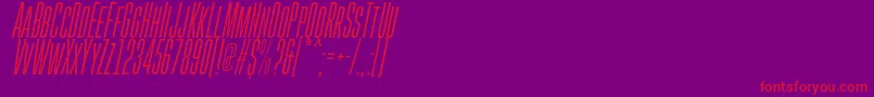 GoboldHighThinItalic-Schriftart – Rote Schriften auf violettem Hintergrund