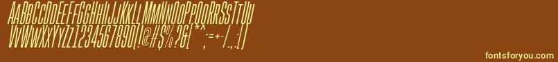 GoboldHighThinItalic Font – Yellow Fonts on Brown Background