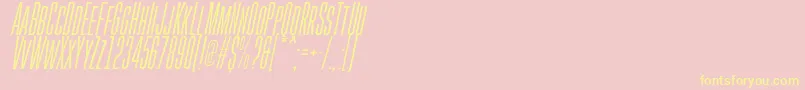 GoboldHighThinItalic Font – Yellow Fonts on Pink Background