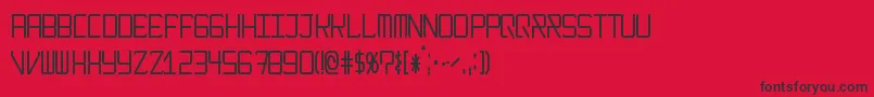 ModernismNarrow Font – Black Fonts on Red Background