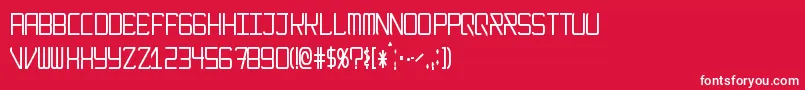 ModernismNarrow Font – White Fonts on Red Background