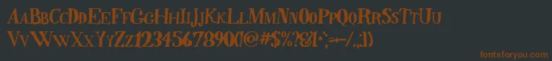 QuincyBold-fontti – ruskeat fontit mustalla taustalla