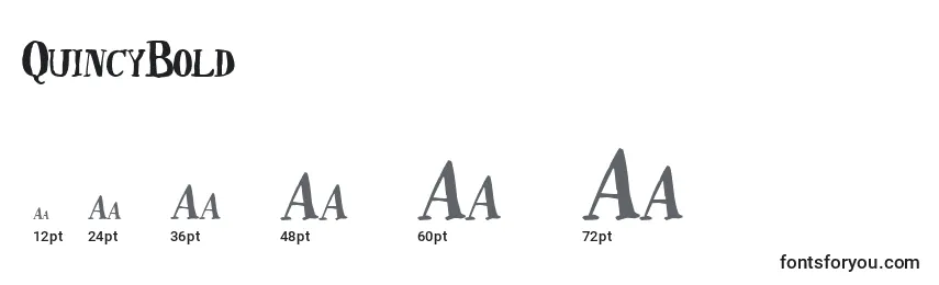 QuincyBold Font Sizes