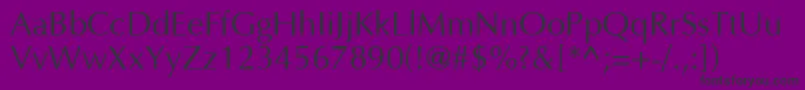 AgopusRoman-fontti – mustat fontit violetilla taustalla