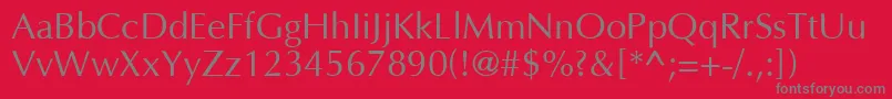 AgopusRoman Font – Gray Fonts on Red Background