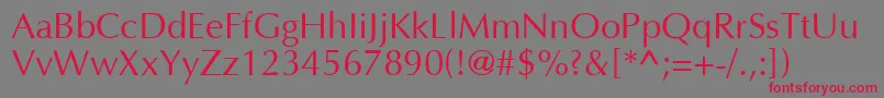 AgopusRoman Font – Red Fonts on Gray Background