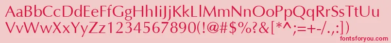 AgopusRoman Font – Red Fonts on Pink Background