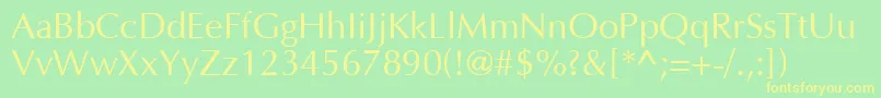 AgopusRoman Font – Yellow Fonts on Green Background