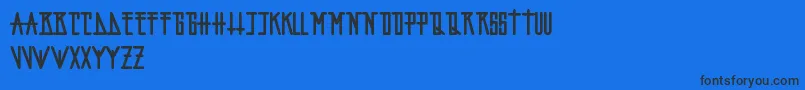 FopiArtchiko Font – Black Fonts on Blue Background