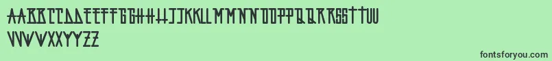 FopiArtchiko Font – Black Fonts on Green Background