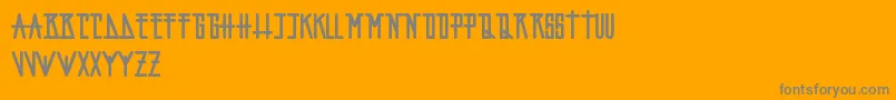 FopiArtchiko-Schriftart – Graue Schriften auf orangefarbenem Hintergrund