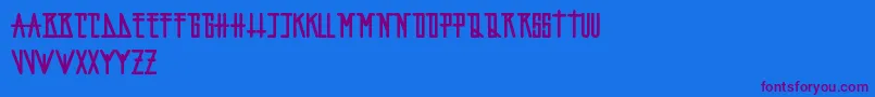 FopiArtchiko Font – Purple Fonts on Blue Background